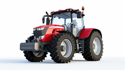 Obraz premium Red Powerful Tractor