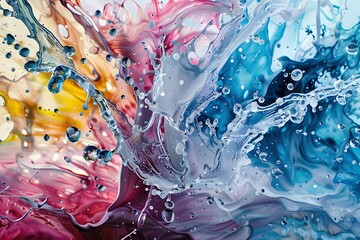 Abstract Colorful Liquid Splash