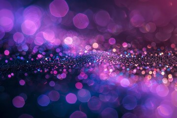 Vibrant purple light burst  abstract rays on dark background with pink and gold sparkles