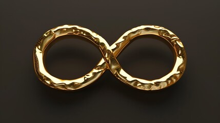Infinity symbol gold color