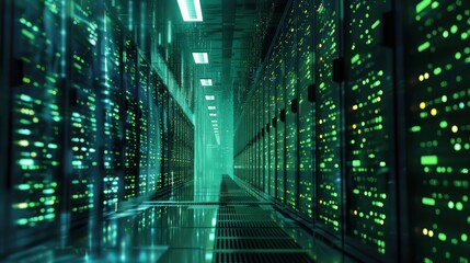 Fototapeta premium Realtime threat analysis and response mechanisms in a hightech data security architecture