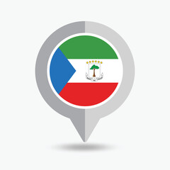 Fototapeta premium Equatorial Guinea Location Pin Icon Vector Illustration
