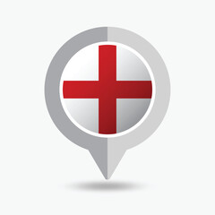 Fototapeta premium England Location Pin Icon Vector Illustration