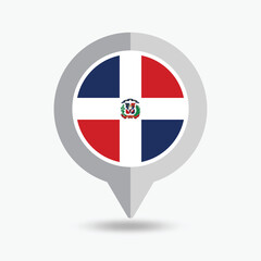 Dominican Republic Location Pin Icon Vector Illustration