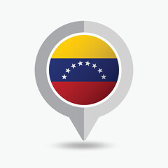 Venezuela Location Pin Icon Vector Illustration