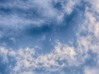 Moon and clouds