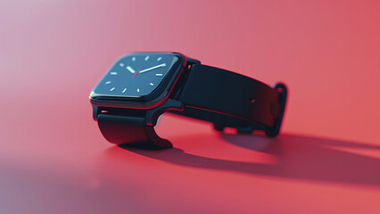 3d rendered smart watch isolated on plain background, smart touch, digital dial, 