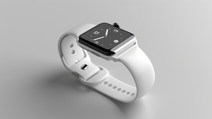 3d rendered smart watch isolated on plain background, smart touch, digital dial, 