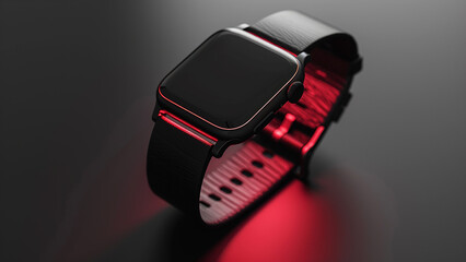3d rendered smart watch isolated on plain background, smart touch, digital dial, 