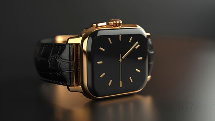 3d rendered smart watch isolated on plain background, smart touch, digital dial, 