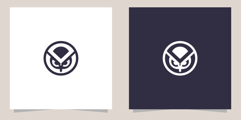 owl logo design vector