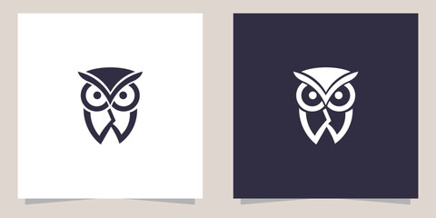 owl logo design vector