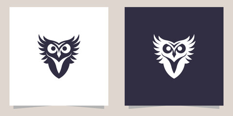 owl logo design vector