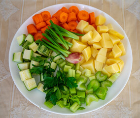 Fresh organic and colorful vegetables selective focus.