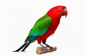 Obraz premium Eclectus parrot on a white background. Bird, Wildlife Animals. Illustration, Generative AI.