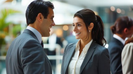 All dressed in professional attire body language exudes determination and success as they engage in a lively conversation. . .