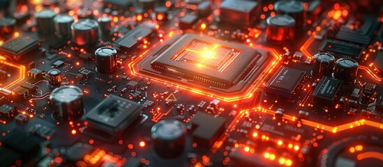 Obraz premium electronic circuit as Background