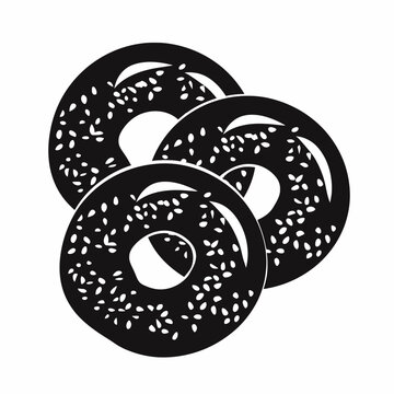 recommend clip art: Bagels Silhouette Vector