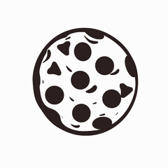Fototapeta premium Chocolate Chip Cookie Silhouette