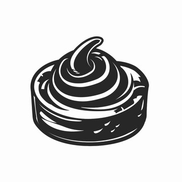 recommend clip art: cinnamon roll silhouette icon