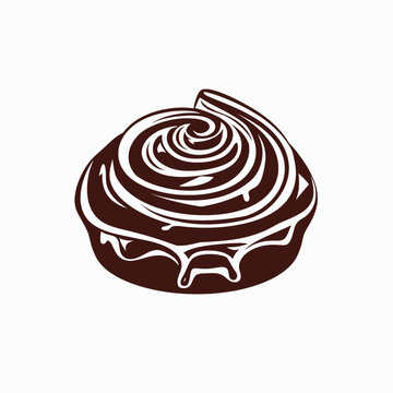 recommend clip art: cinnamon roll silhouette icon
