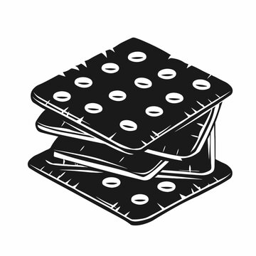 recommend clip art: crackers silhouette isolated on white