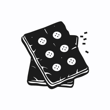recommend clip art: crackers silhouette isolated on white