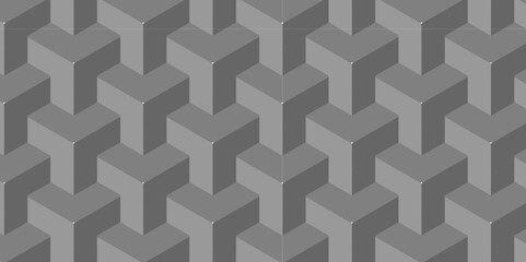 Vector of cube geometric pattern grid backdrop triangle background. Abstract cube geometric tile and mosaic wall or grid backdrop hexagon technology. black or gray geometric block cube structure.