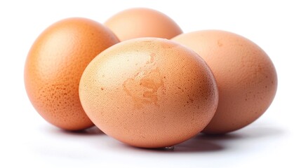 Eggs isolated on white background. Generative Ai