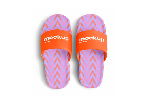 Flip Flops Mockup - Top View