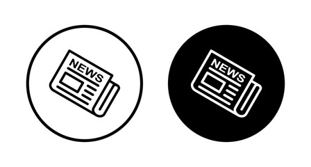 Newspaper icon vector isolated on white background. news paper icon vector