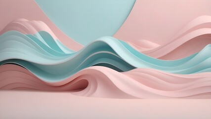 Obraz premium Texture of moisturizer slashes and waves on light pastel background, hydrating face cream or lotion for skin care