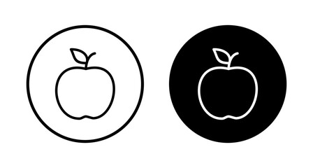 Apple icon vector isolated on white background. Apple vector icon.
