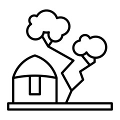 Cabin icon. outline icon