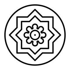 Decoration icon. outline icon