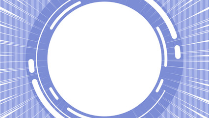 Obraz premium 集中線と円のフレームのイラスト