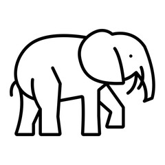Elephant icon. outline icon