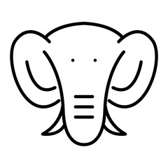 Elephant head icon. outline icon