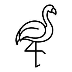 Flamingo icon. outline icon