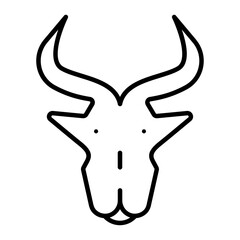Impala head icon. outline icon