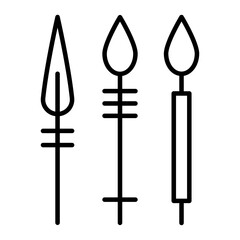 Lance icon. outline icon