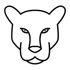 Lioness head icon. outline icon