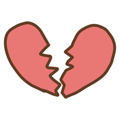 手描き失恋マーク