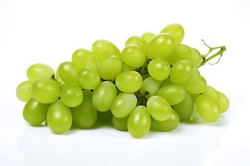 Green grapess isolated on white background