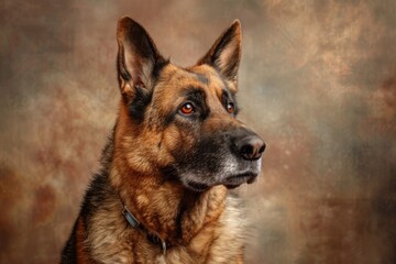 Charming canine photograph with a solid backdrop, ready for personalized enhancements