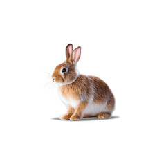 Obraz premium Studio Portrait of Cute Rabbit Isolated on Transparent Background