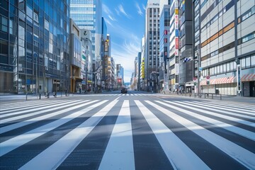 Obraz premium Empty Pedestrian Crossing