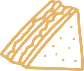 샌드위치 음식 일러스트 아이콘