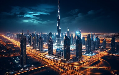 Fototapeta premium the light trails on the modern building background in shanghai china.