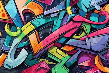 Abstract Colorful Graffiti